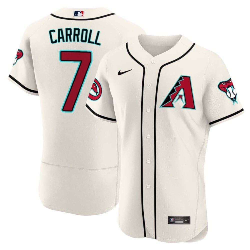 Men Arizona Diamondback #7 Carroll Cream 2024 Nike Flex Base MLB Jersey->arizona diamondback->MLB Jersey